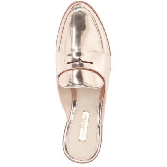 Louise et Cie Shoes - Louise et Cie Dugan Loafer Mule Metallic Gold, 7M